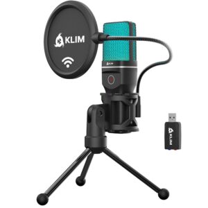 KLIM Muse – 2024 Wi-fi Gaming Microphone – Appropriate with PC, Mac, PS4, PS5, and Swap – Skilled Desktop Mic with Pop Filter for Recording, Gaming, Streaming, YouTube,…